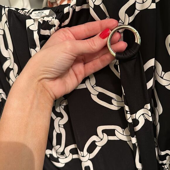 Ariella Clothing Women’s Black Chain Print Strapless Wide Leg Stretchy Jumpsuit - Picture 9 of 11